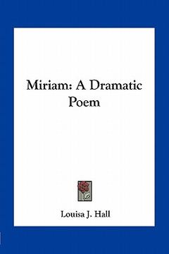 portada miriam: a dramatic poem (en Inglés)