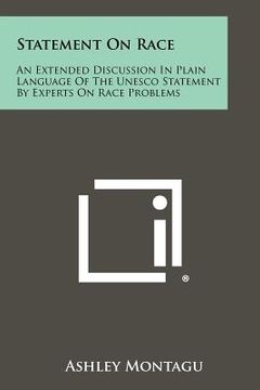 portada statement on race: an extended discussion in plain language of the unesco statement by experts on race problems