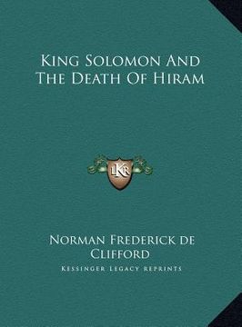 portada king solomon and the death of hiram (en Inglés)