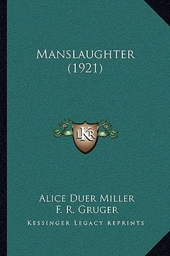 portada manslaughter (1921)