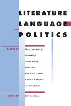 portada literature, language, and politics (in English)
