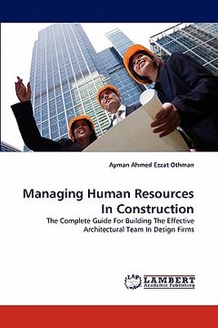 portada managing human resources in construction (in English)