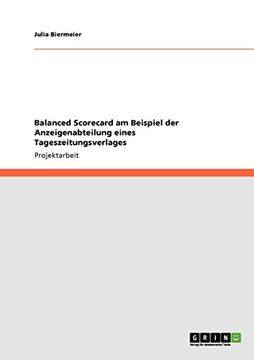 portada Balanced Scorecard am Beispiel der Anzeigenabteilung eines Tageszeitungsverlages (German Edition)