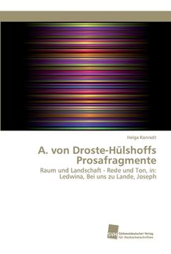 portada A. von Droste-Hülshoffs Prosafragmente (en Alemán)