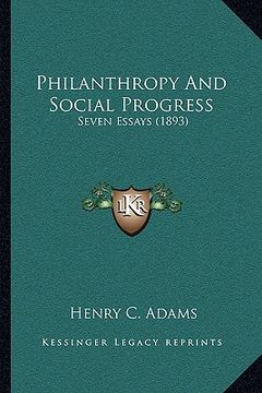 portada philanthropy and social progress: seven essays (1893) (in English)
