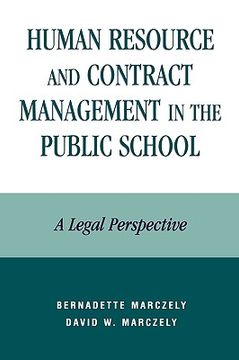 portada human resource and contract management in the public school: a legal perspective (en Inglés)