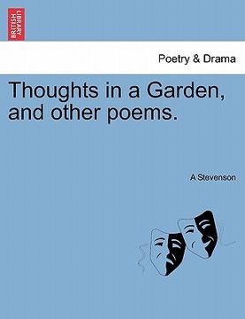 portada thoughts in a garden, and other poems. (en Inglés)