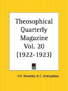 portada theosophical quarterly magazine, 1922 to 1923