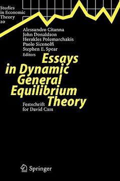 portada essays in dynamic general equilibrium theory: festschrift for david cass (en Inglés)