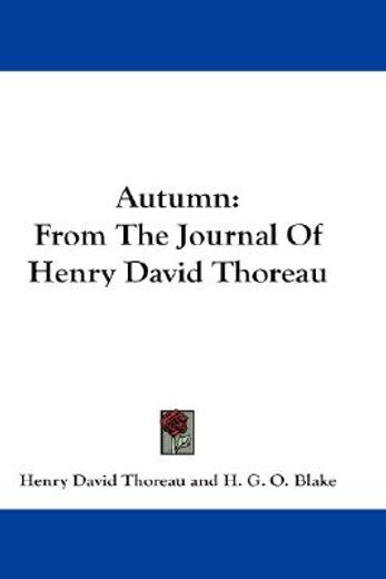 autumn,from the journal of henry david thoreau