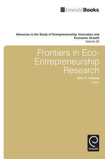 frontiers in eco entrepreneurship research