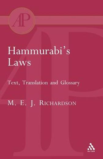 hammurabi´s laws,text, translation and glossary