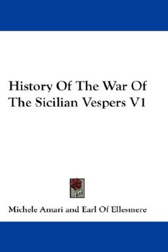 history of the war of the sicilian vespers