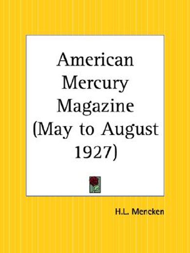 american mercury magazine may to august 1927