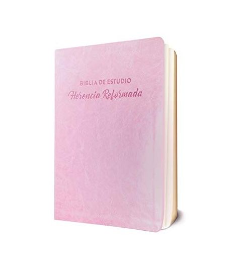 Biblia de Estudio Herencia Reformada, Simil Piel, Rosa