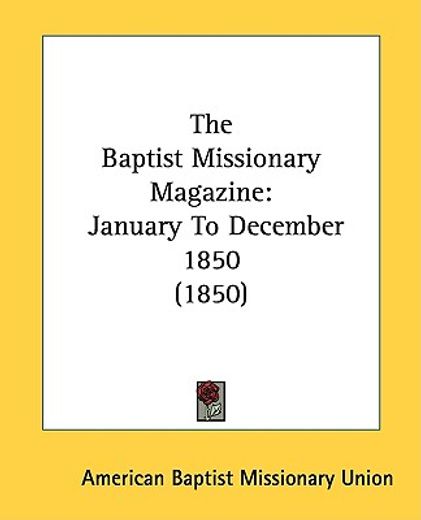 the baptist missionary magazine: january