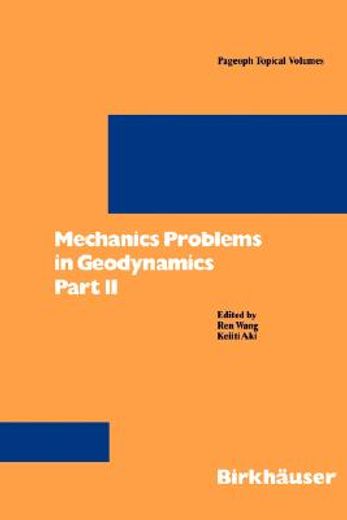 mechanics problems in geodynamics