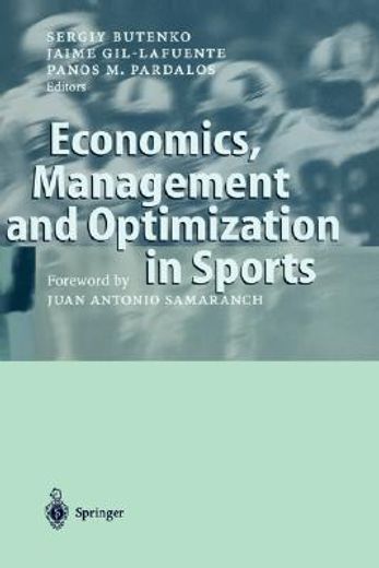 economics, management and optimization in sports