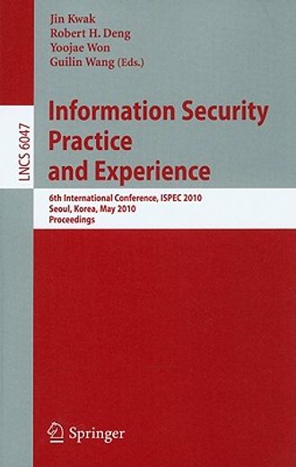 information security, practice and experience (en Inglés)