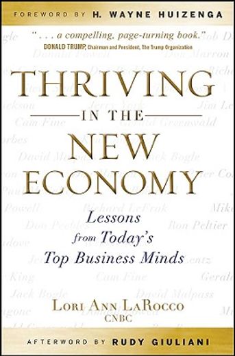 thriving in the new economy,lessons from today´s top business minds