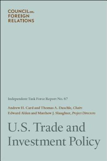 u.s. trade and investment policy (en Inglés)