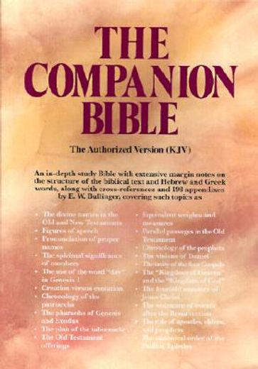 the companion bible,king james version black bonded leather thumb index