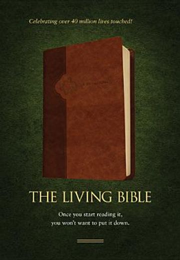 the living bible,brown / tan tutone leatherlike (en Inglés)