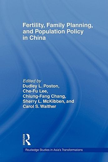 fertility, family planning and population policy in china