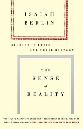 the sense of reality,studies in ideas and their history