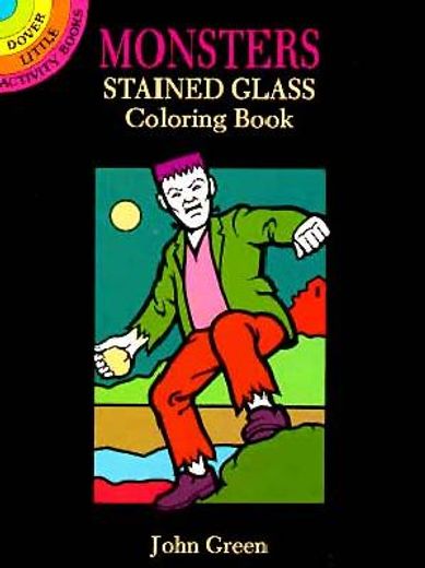 monsters stained glass coloring book