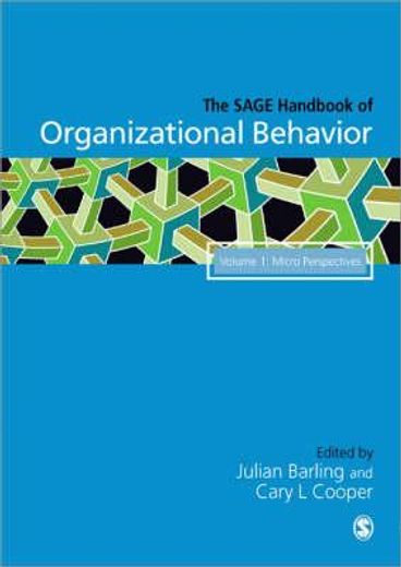 the sage handbook of organizational behavior,micro approaches