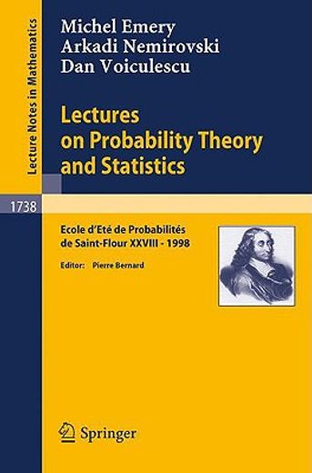 lectures on probability theory & statistics, saint-flour 1998 (en Inglés)