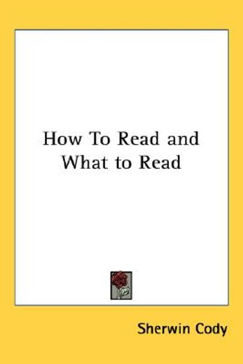 how to read and what to read