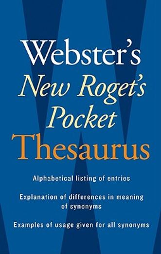webster´s new roget´s pocket thesaurus (en Inglés)