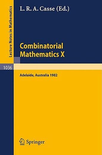 combinatorial mathematics x (en Inglés)