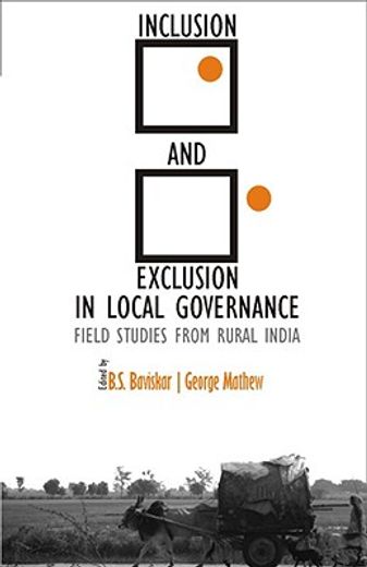 Libro Inclusion And Exclusion In Local Governance,field Studies From ...