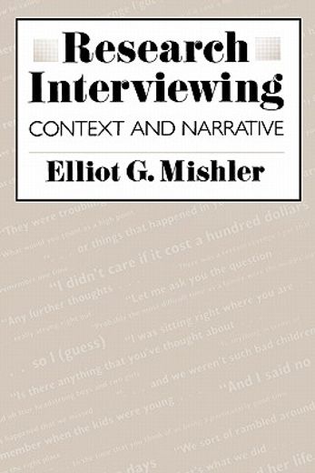research interviewing,context and narrative