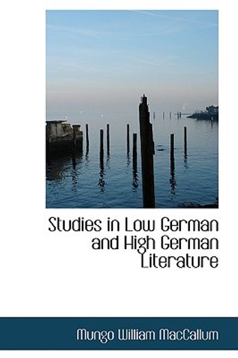 studies in low german and high german literature