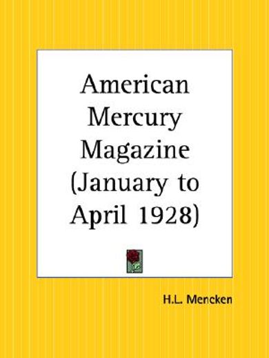 american mercury magazine january to april 1928