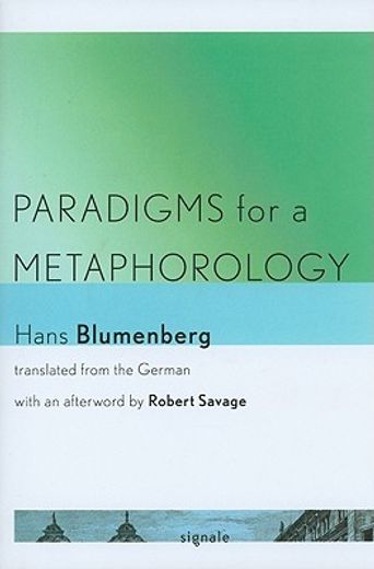 paradigms for a metaphorology (en Inglés)
