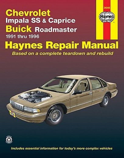 chevrolet impala ss & caprice and buick roadmaster automotive repair manual