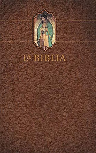 La Biblia Católica: Tamaño Grande, Tapa Dura, Marrón, con Virgen