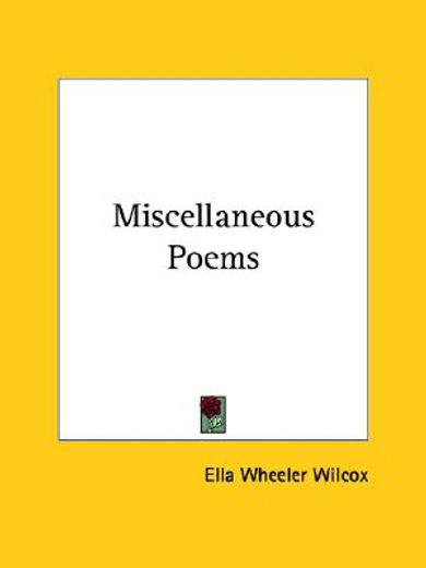 miscellaneous poems