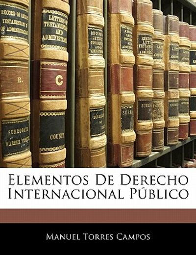 elementos de derecho internacional p blico