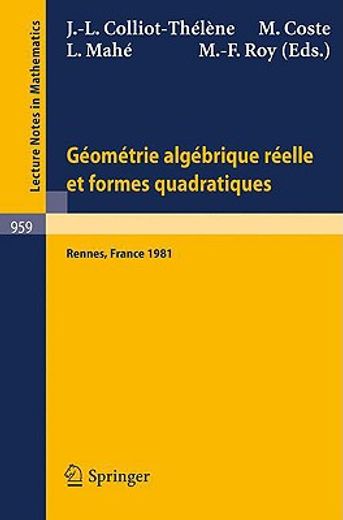 geometrie algebrique reelle et formes quadratiques (en Alemán)