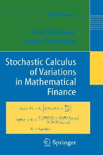 stochastic calculus of variations in mathematical finance
