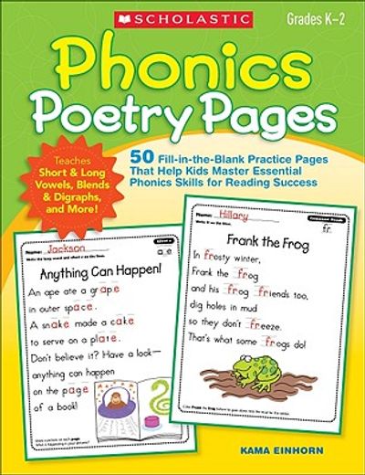 phonics poetry pages (en Inglés)
