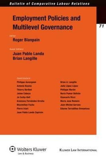 employment policies and multilevel governance