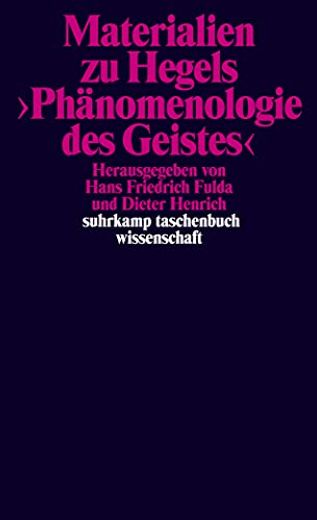 Materialien zu Hegels »Phänomenologie des Geistes« (Suhrkamp Taschenbuch Wissenschaft) (en Alemán)