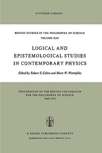 logical and epistemological studies in contemporary physics
